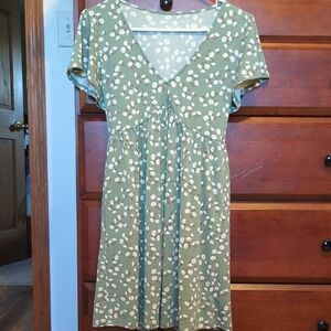 Aeropostale Olive Floral Mini Dress